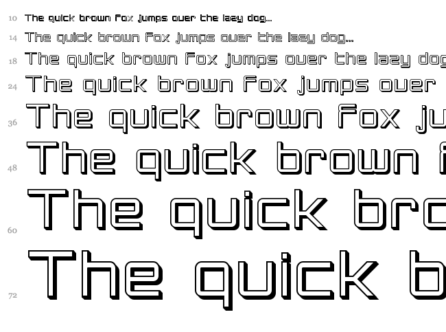 SF Chromium 24 font waterfall